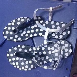 LB 8W blk, wht, slvr sandal